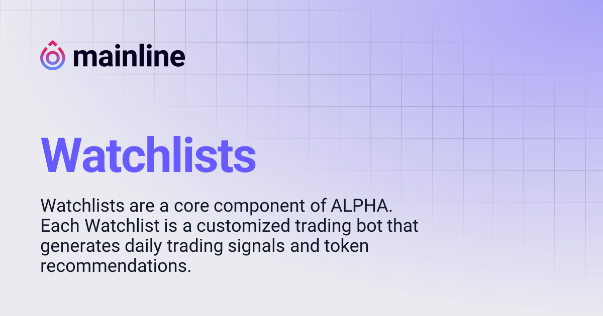 Watchlists | Quest to become an ALPHA
